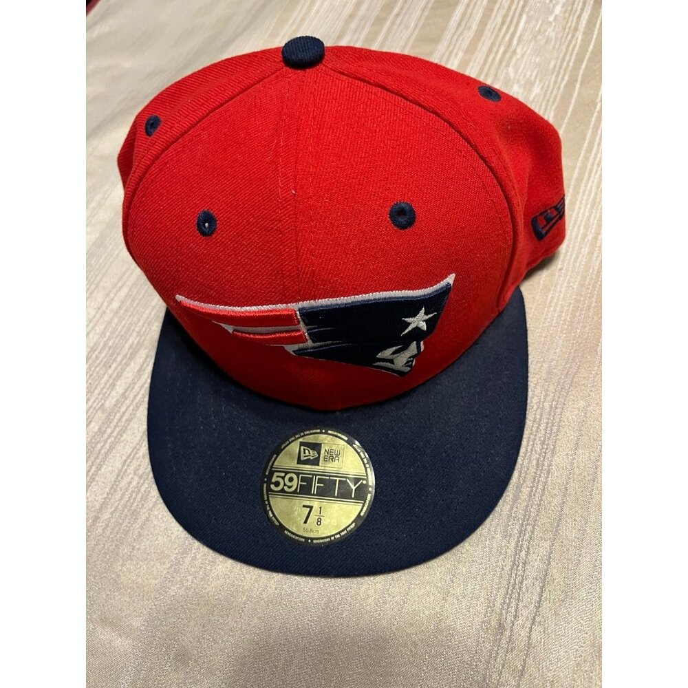 New Era 59Fifty New England Patriots NFL Football Cap Hat Size 7-1/8